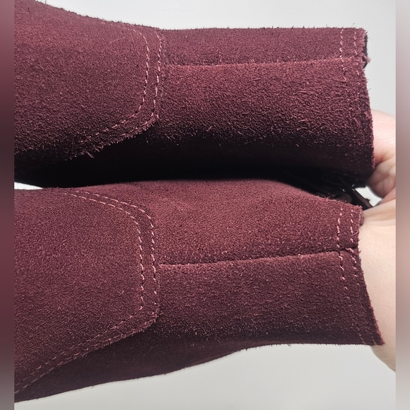 Clarks Collection Women's Burgandy Suede Wedge Heel Ankle Boot Size 5.5M - Picture 2 of 15